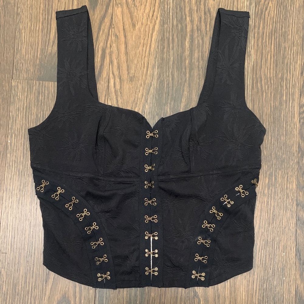 Free People Black Corset Top